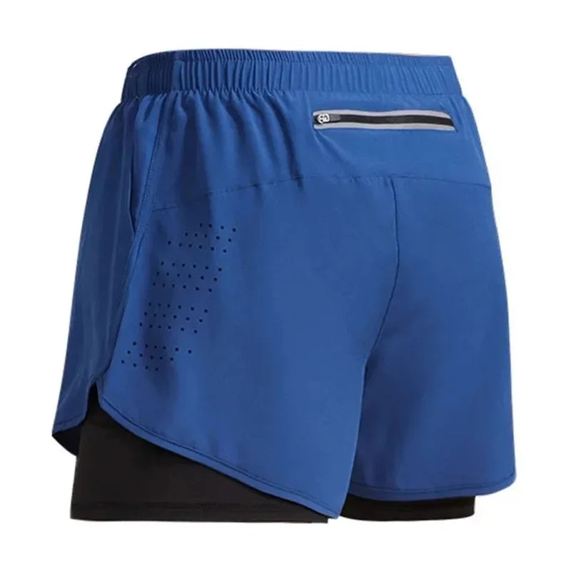 Men's Elite 2-in-1 Workout Shorts – Quick-Dry Running, Gym & Training Performance