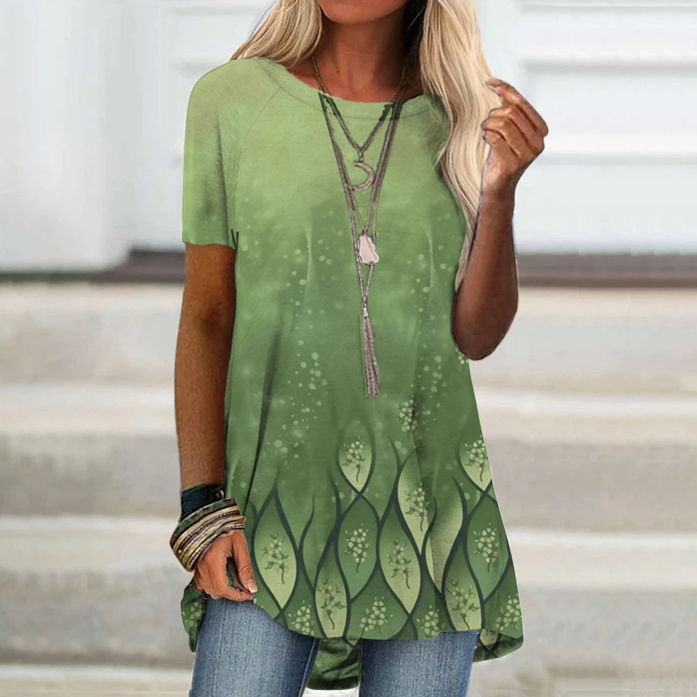 Women's Floral Print Top - A Casual Chic Must-Have for Summer Style - The Little Market Shop