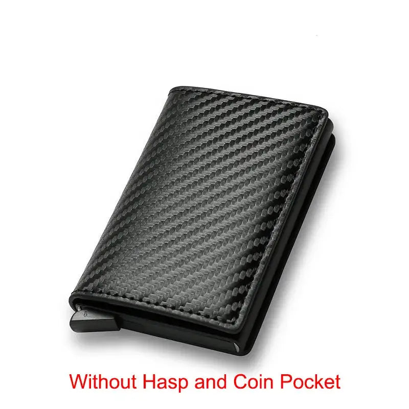 Sleek and Secure Carbon Fiber Slim Aluminium Wallet – YRFID-Blocking Men's Wallet Credit Card Holder! - The Little Market Shop