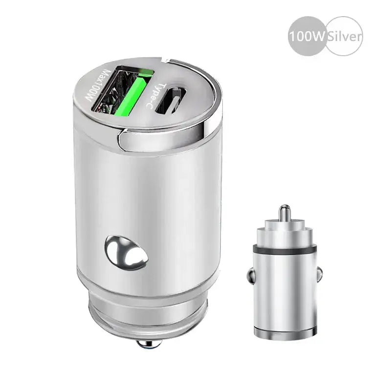 Fast charging car adapter 100W Mini Car Charger for iPhone & Samsung Smartphones. - The Little Market Shop