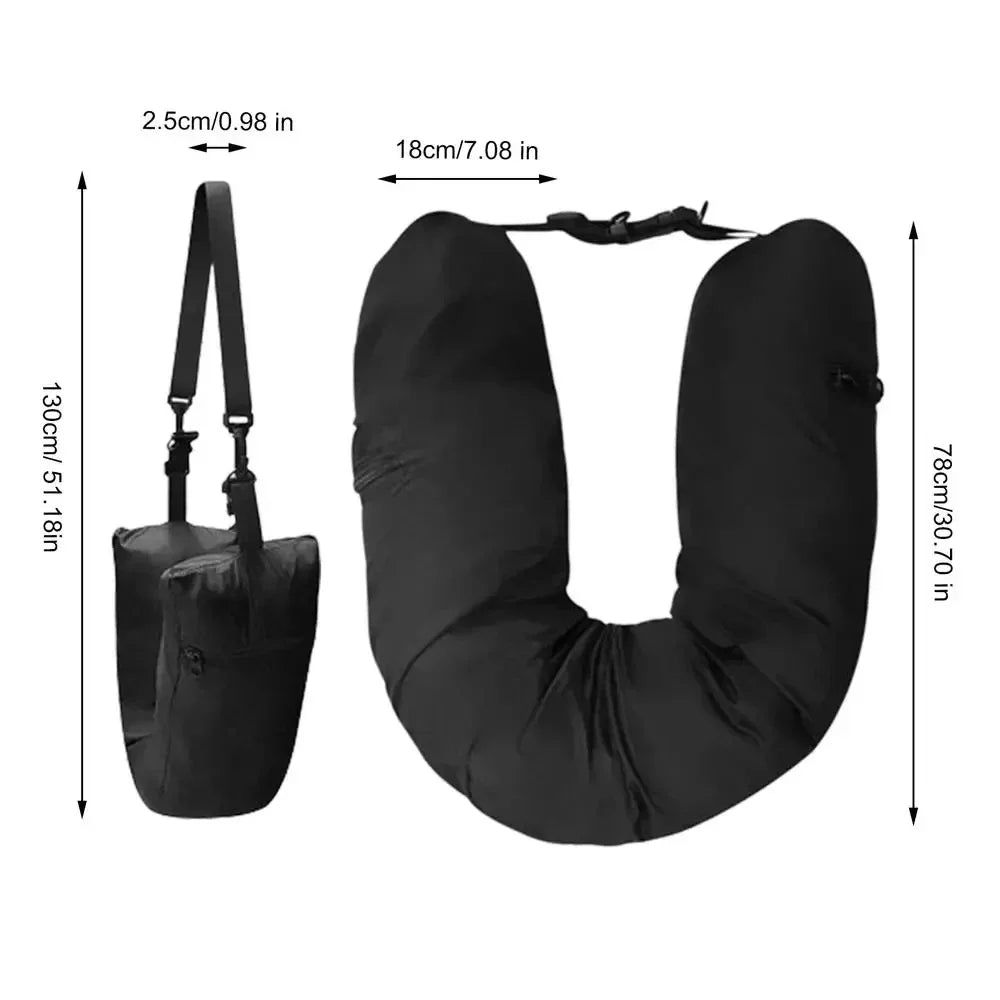 Discover Ultimate Comfort Anywhere with Our Portable, Refillable Stuffable Neck Pillow for Travel! - The Little Market Shop