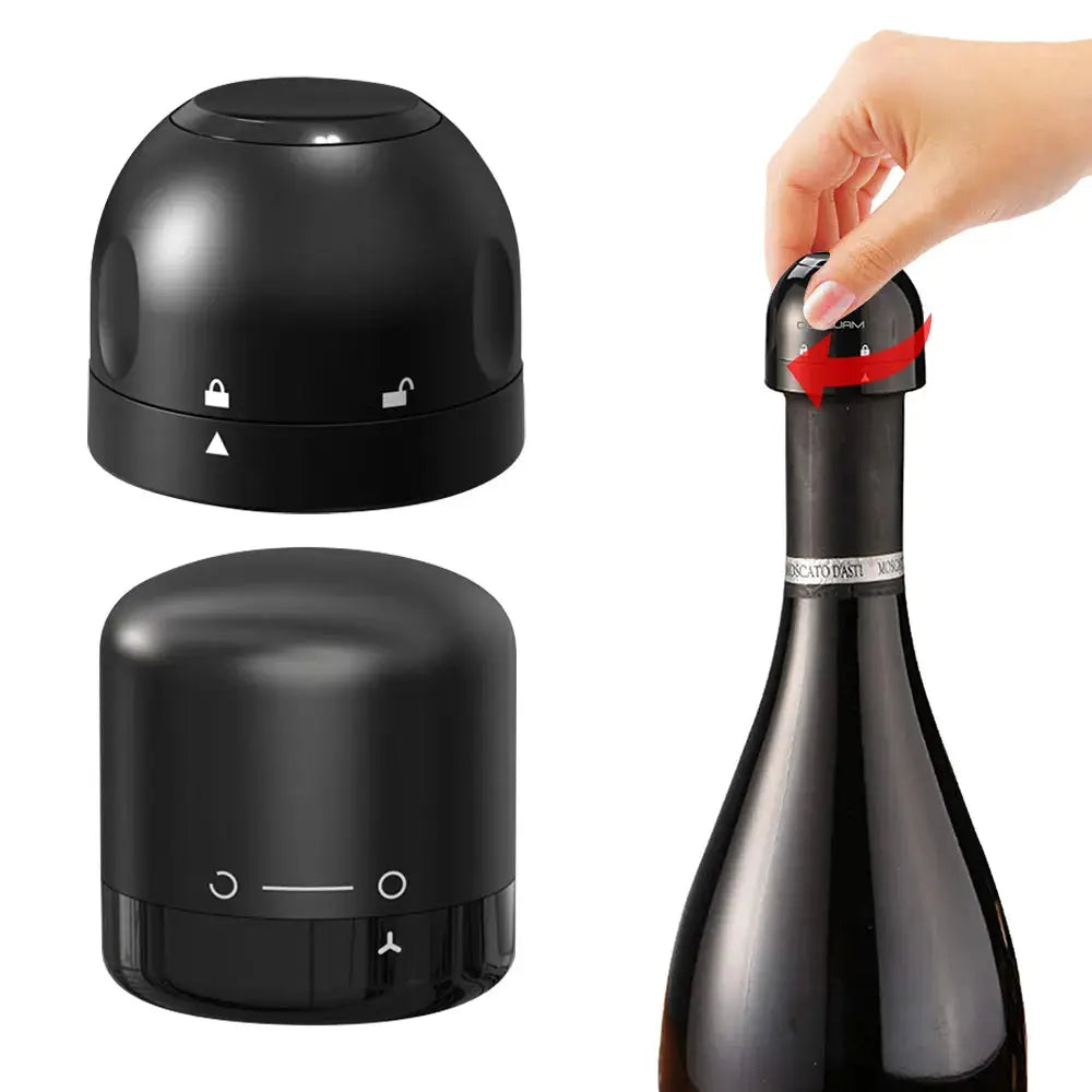 Keep Your Wine Champagne Fresh with Our Reusable Silicone Wine Vacuum Stopper for Sparkling Wine , Beer Preservation. Order Now for Extended Flavour!1/2Pcs - The Little Market Shop