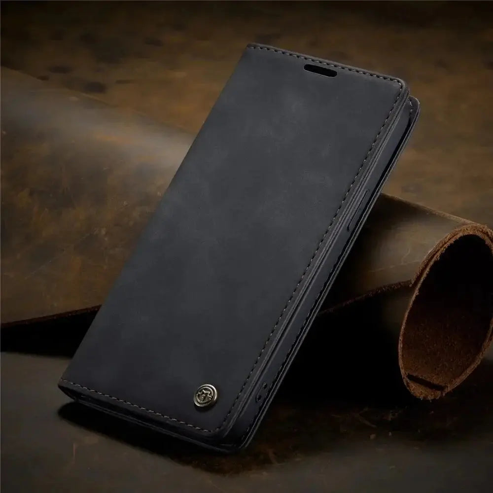 Matte Leather Flip Cover for iPhone 5 6 11 12 13 14 15 XR Sophisticated Style and Ultimate Protection - The Little Market Shop
