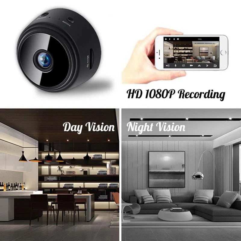 Secure Your Home with the A9 Mini IP Camera: HD Wireless Surveillance with Night Vision and Smart Connectivity! - The Little Market Shop