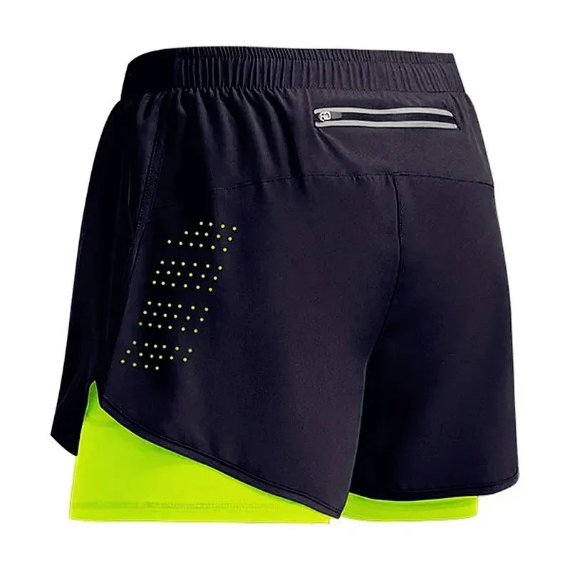 Men's Elite 2-in-1 Workout Shorts – Quick-Dry Running, Gym & Training Performance