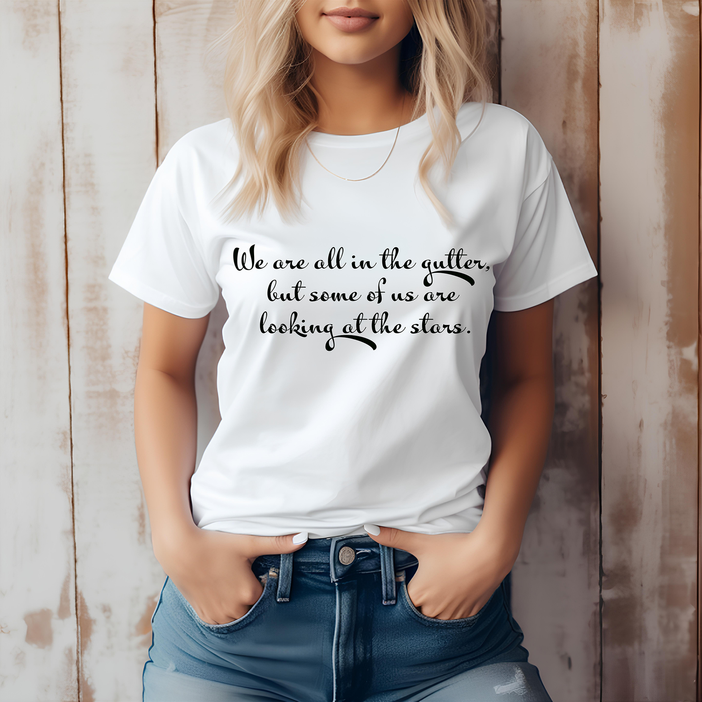 We are all in the gutter , but some of us are looking at the stars Women's Relaxed T-Shirt - The Little Market Shop