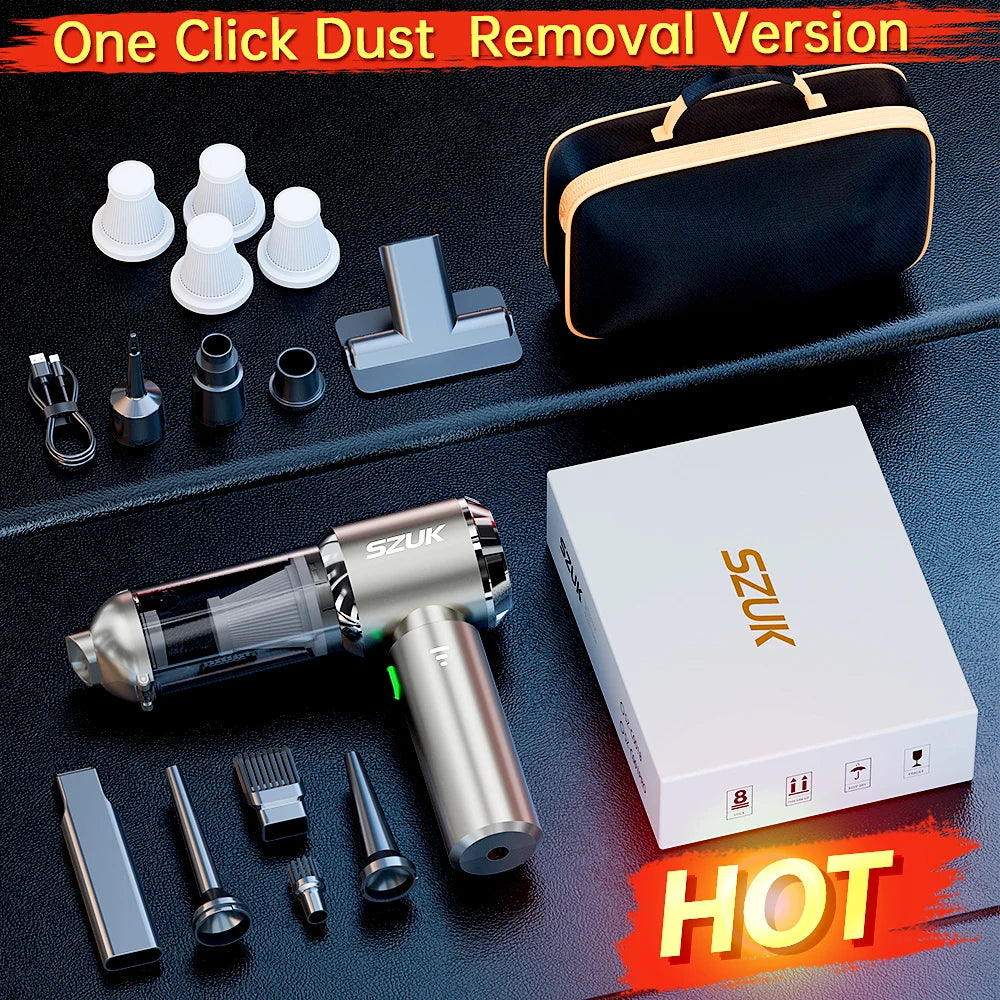 120W Portable Wireless Vacuum Cleaner – For Car & Home Deep Cleaning - The Little Market Shop