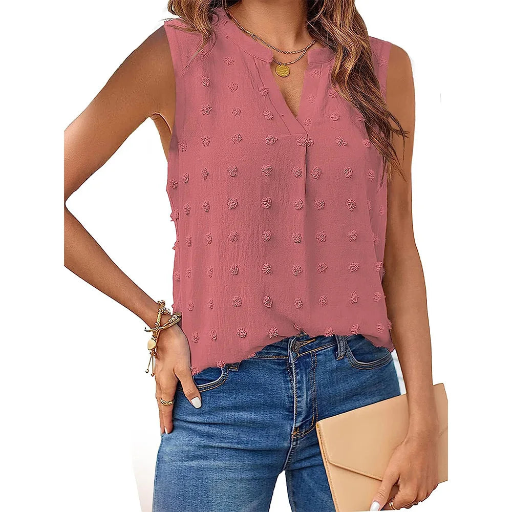 Women's Summer Tank Top | Sleeveless V Neck Corset Shirt Dressy Casual T-Shirt - The Little Market Shop