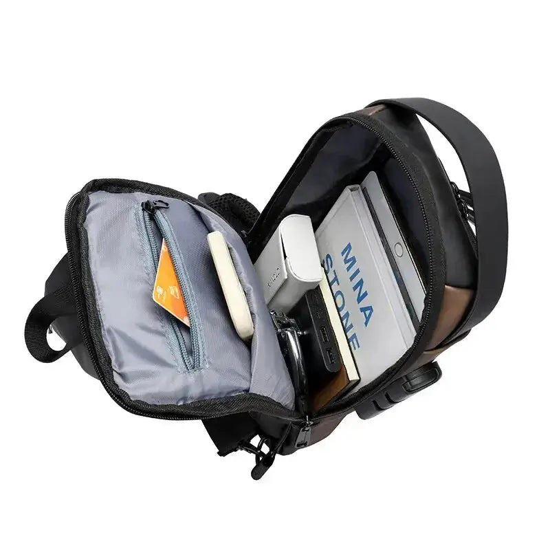 Secure Your Essentials with Our Multifunctional Anti-Theft USB Shoulder Bag for Men - The Little Market Shop
