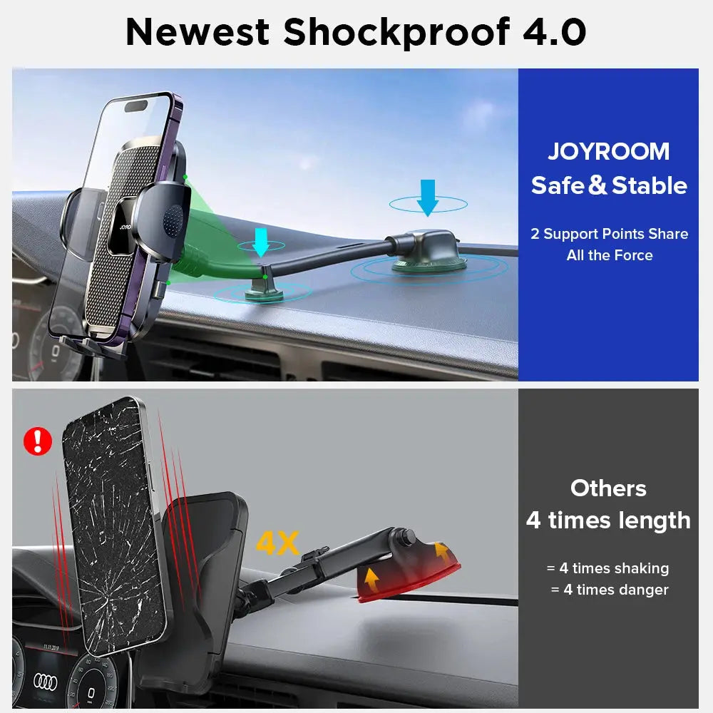 Drive Smartly with Our Universal Dashboard Phone Holder - Handsfree Secure, and Versatile Car Phone Mount 360° View 9in Flexible Long Arm, Auto Windshield Air Vent Phone Mount - The Little Market Shop