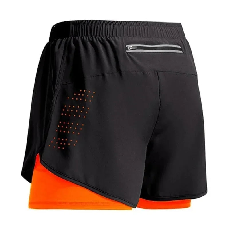 Men's Elite 2-in-1 Workout Shorts – Quick-Dry Running, Gym & Training Performance