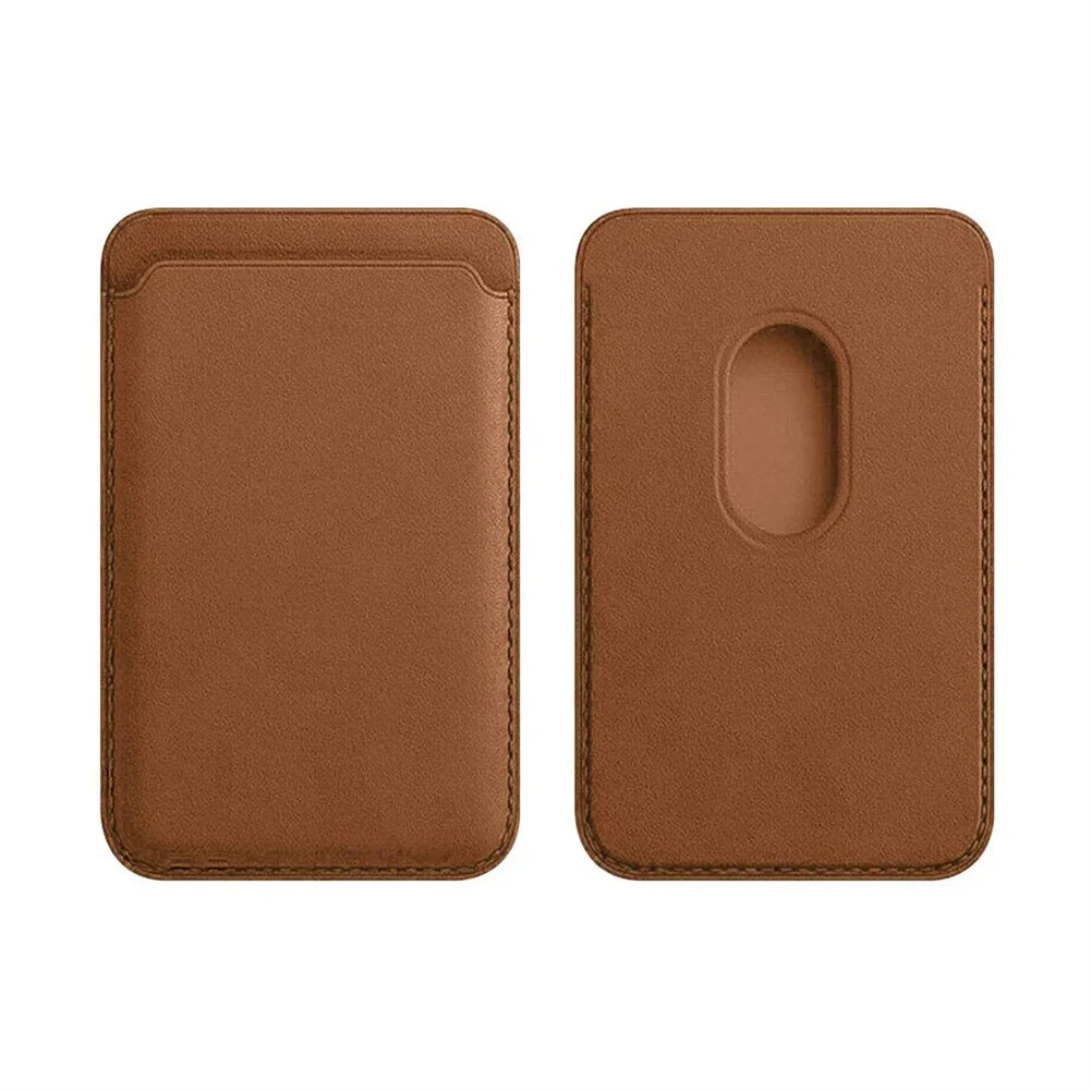 MagSafe Magnetic Card Wallet for iPhone – Slim Snap-On Leather Card Holder