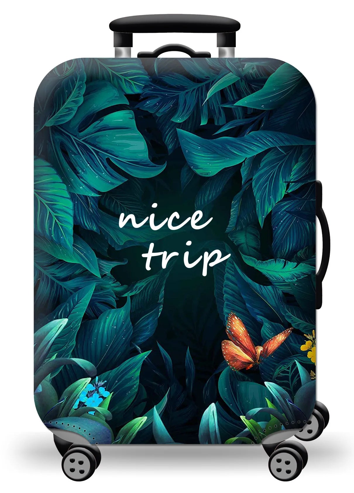 Protect Your Luggage in Style with Our Durable World Map Luggage Cover - The Little Market Shop