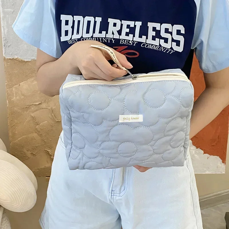 Organise in Style with Our New Flower Pattern Women's Makeup Bag - The Little Market Shop