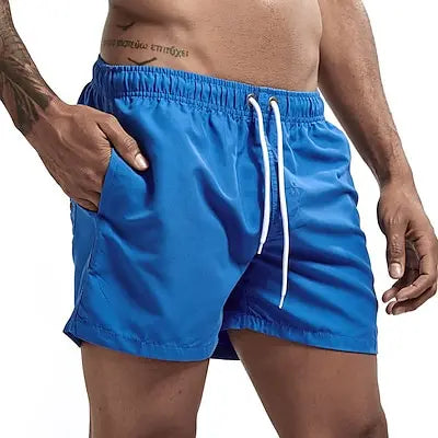 Quick-Dry Men's Swim Trunks with Drawstring Waist and Pockets - The Little Market Shop