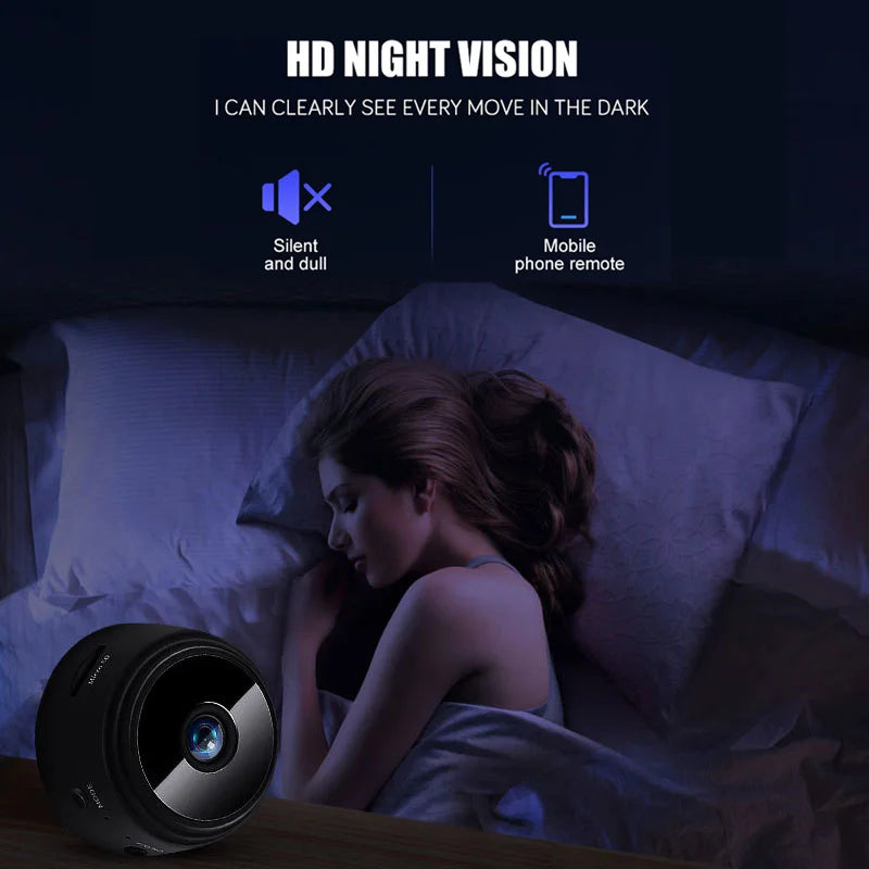 Secure Your Home with the A9 Mini IP Camera: HD Wireless Surveillance with Night Vision and Smart Connectivity! - The Little Market Shop