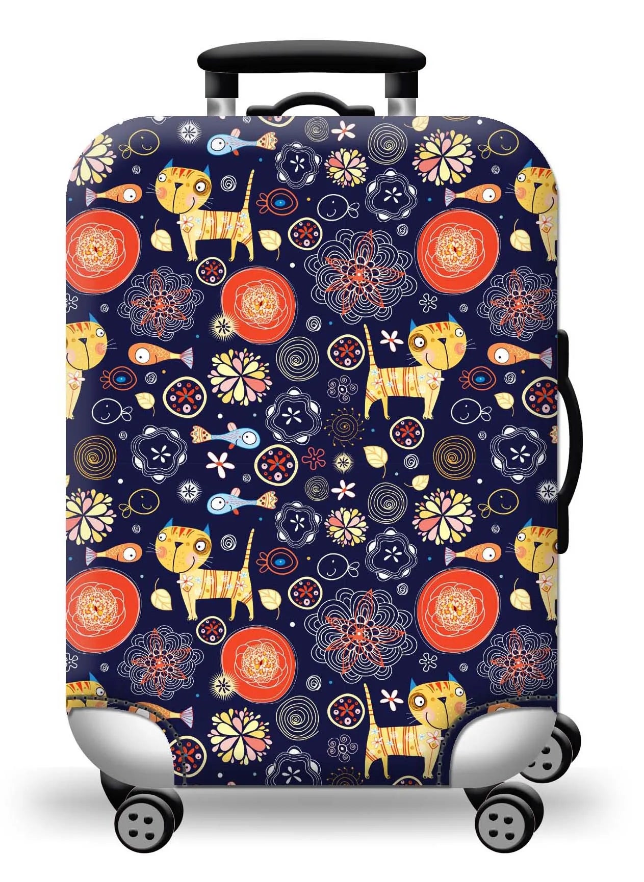 Protect Your Luggage in Style with Our Durable World Map Luggage Cover - The Little Market Shop