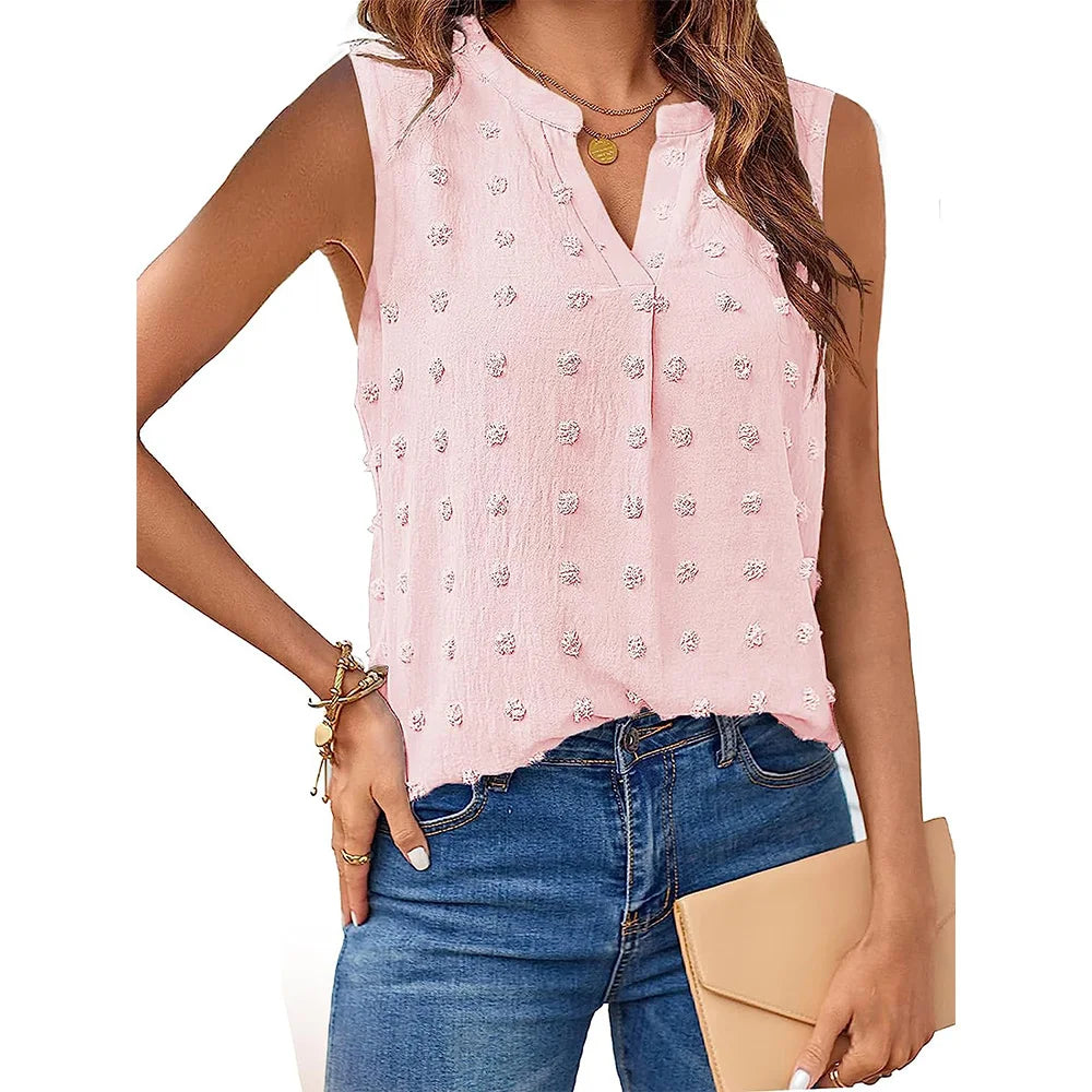 Women's Summer Tank Top | Sleeveless V Neck Corset Shirt Dressy Casual T-Shirt - The Little Market Shop