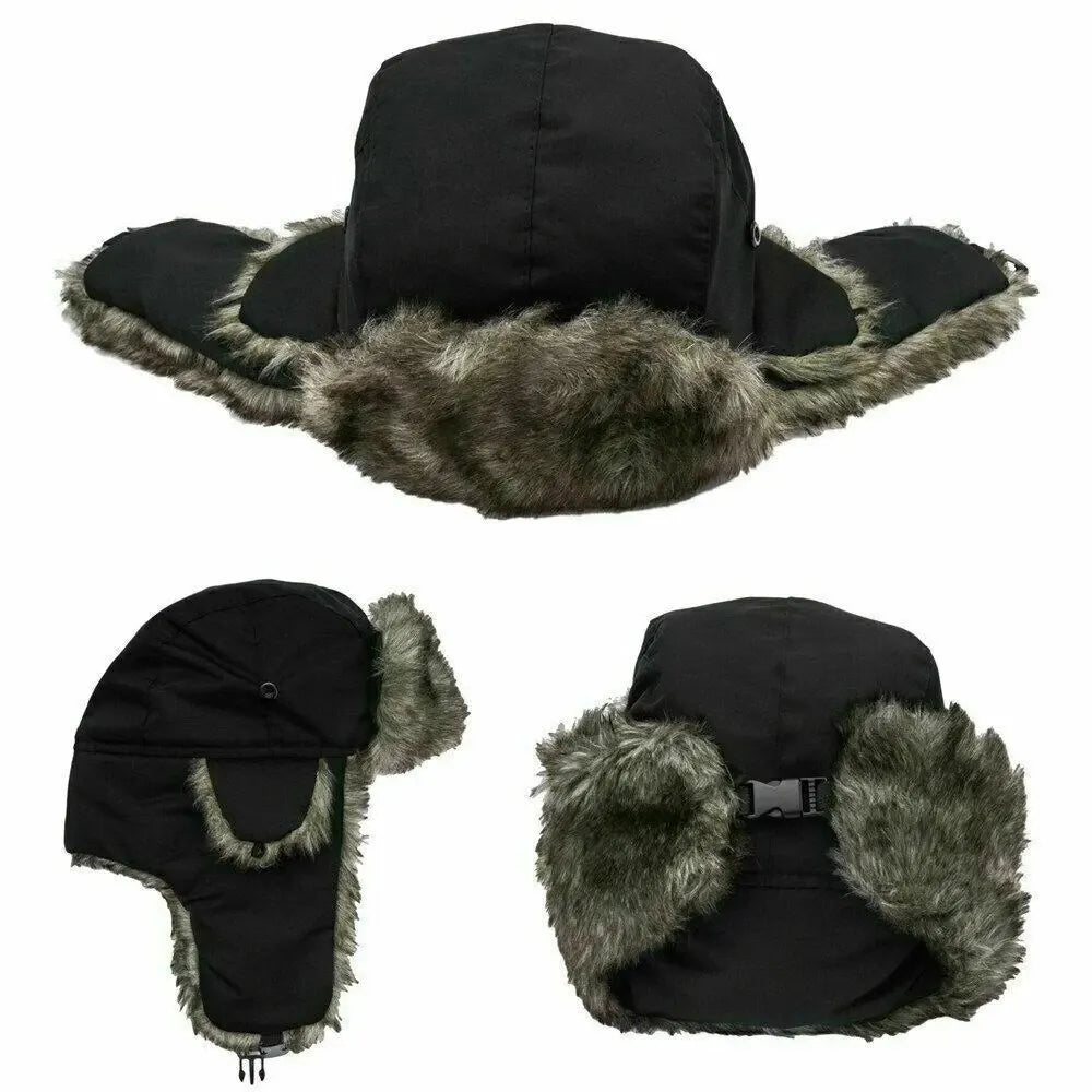 Men’s Winter Trapper Hat – Warm Waterproof Aviator Bomber Ski Cap - The Little Market Shop