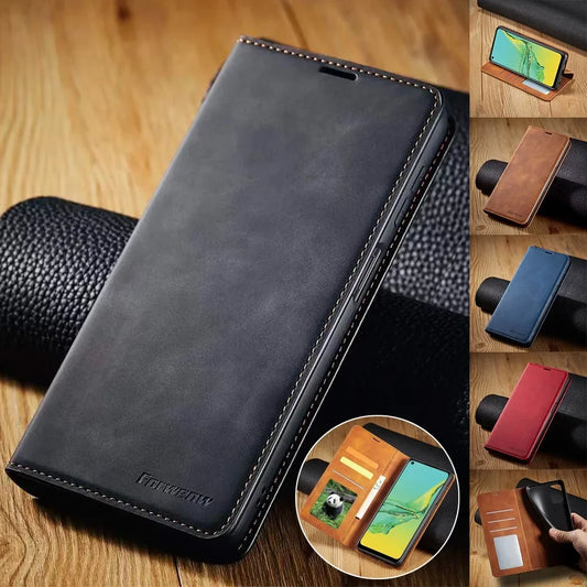 Wallet Leather Case for Samsung Galaxy S24 S23 S22 S21 S20 FE Ultra Plus S10 S9 S8 Plus A25 A52s A53 A12 A71 A51 Flip Cover - The Little Market Shop