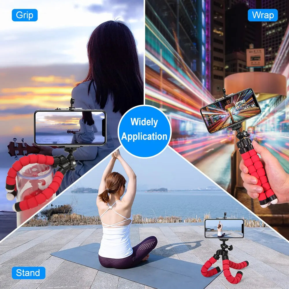 Mini Tripod For IPhone Camera Flexible sponge octopus legs - The Little Market Shop