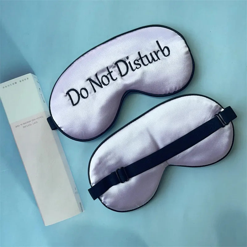 Sleep in Style with our Embroidered Silk Sleep Mask, Offering Chic Slumber and Luxurious Comfort Soft Blackout Blindfold With Adjustable Strap - The Little Market Shop