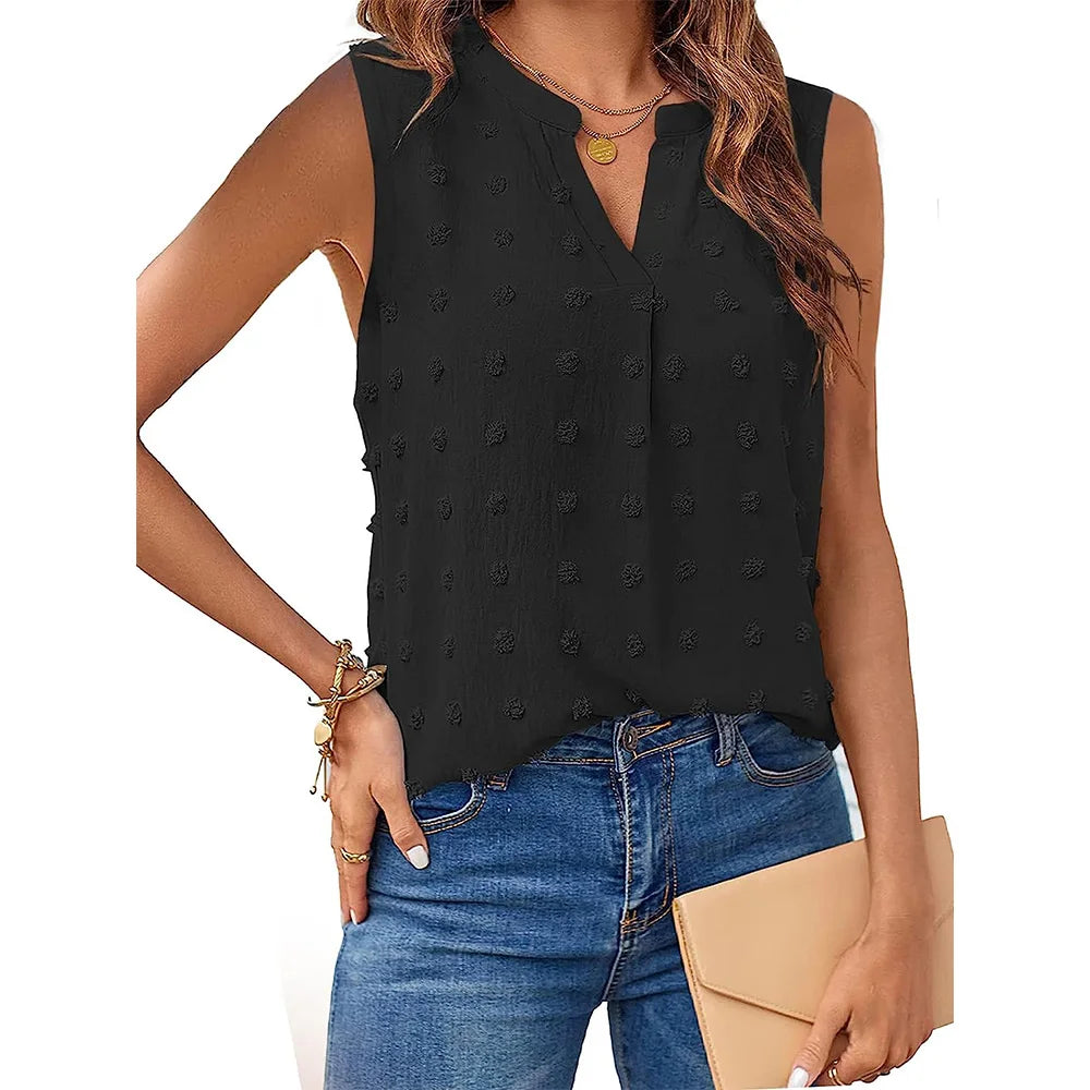 Women's Summer Tank Top | Sleeveless V Neck Corset Shirt Dressy Casual T-Shirt - The Little Market Shop