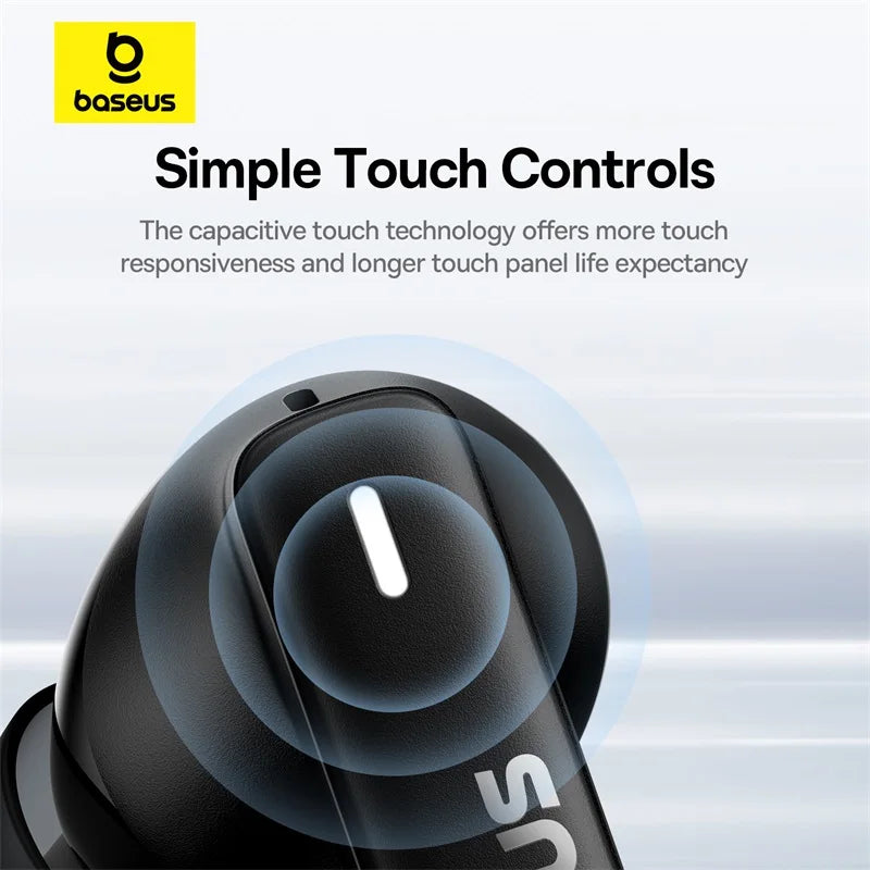 Baseus Bowie E19 Wireless Earphones Bluetooth 5.3 Big Bass 12mm Drivers IPX5 Waterproof Earbuds 33Hrs Battery Life Headphones - The Little Market Shop