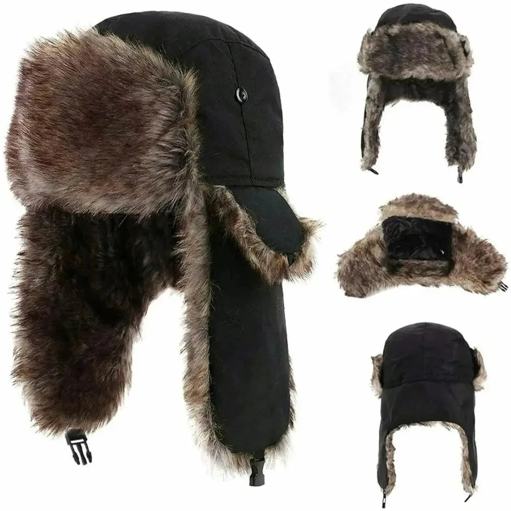 Men’s Winter Trapper Hat – Warm Waterproof Aviator Bomber Ski Cap - The Little Market Shop