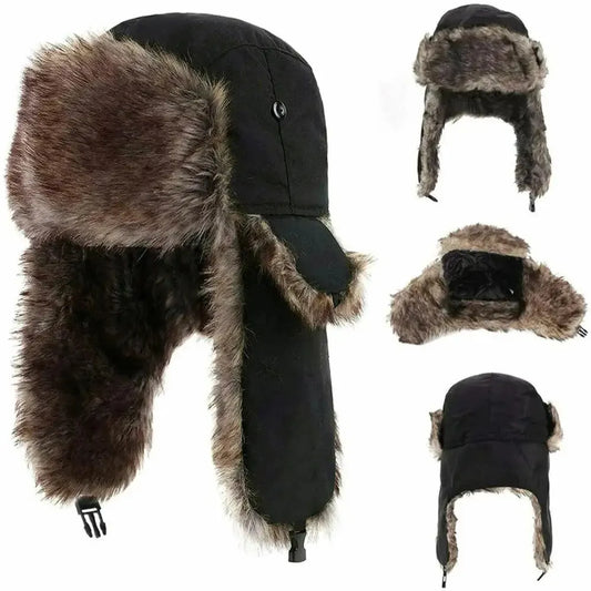Men’s Winter Trapper Hat – Warm Waterproof Aviator Bomber Ski Cap - The Little Market Shop
