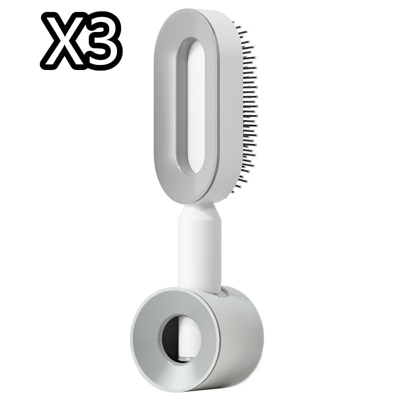 Self-Cleaning Hair Brush – Anti-Static, Scalp Massage & Easy Detangling