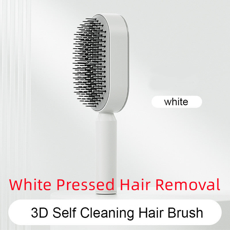 Self-Cleaning Hair Brush – Anti-Static, Scalp Massage & Easy Detangling