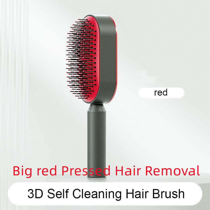 Self-Cleaning Hair Brush – Anti-Static, Scalp Massage & Easy Detangling - The Little Market Shop