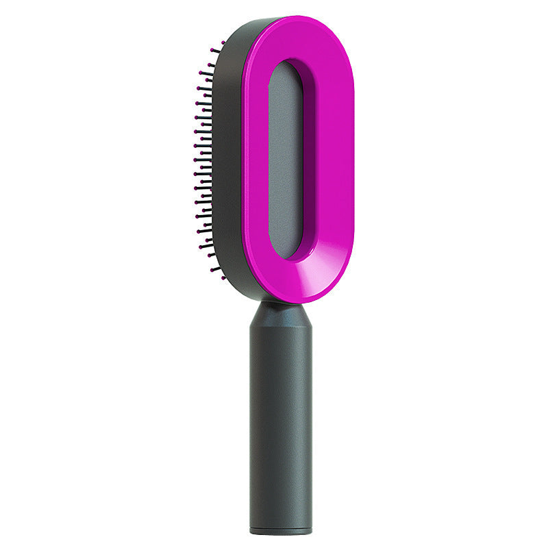 Self-Cleaning Hair Brush – Anti-Static, Scalp Massage & Easy Detangling - The Little Market Shop