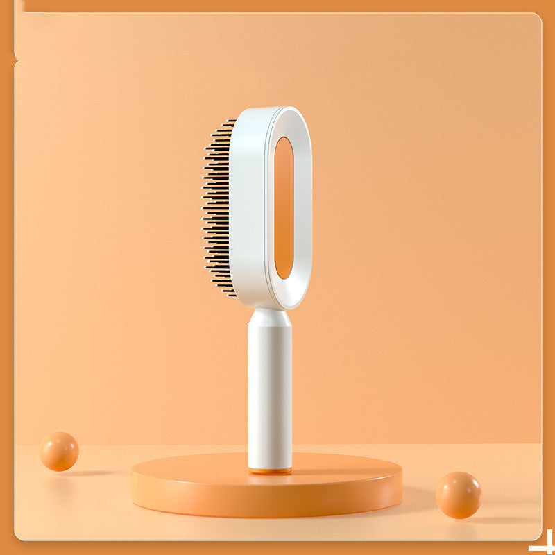 Self-Cleaning Hair Brush – Anti-Static, Scalp Massage & Easy Detangling - The Little Market Shop