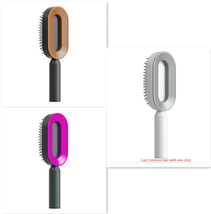 Self-Cleaning Hair Brush – Anti-Static, Scalp Massage & Easy Detangling