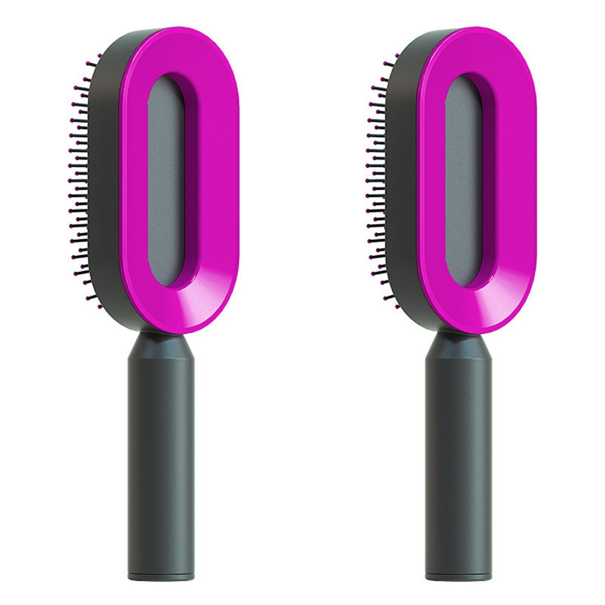 Self-Cleaning Hair Brush – Anti-Static, Scalp Massage & Easy Detangling