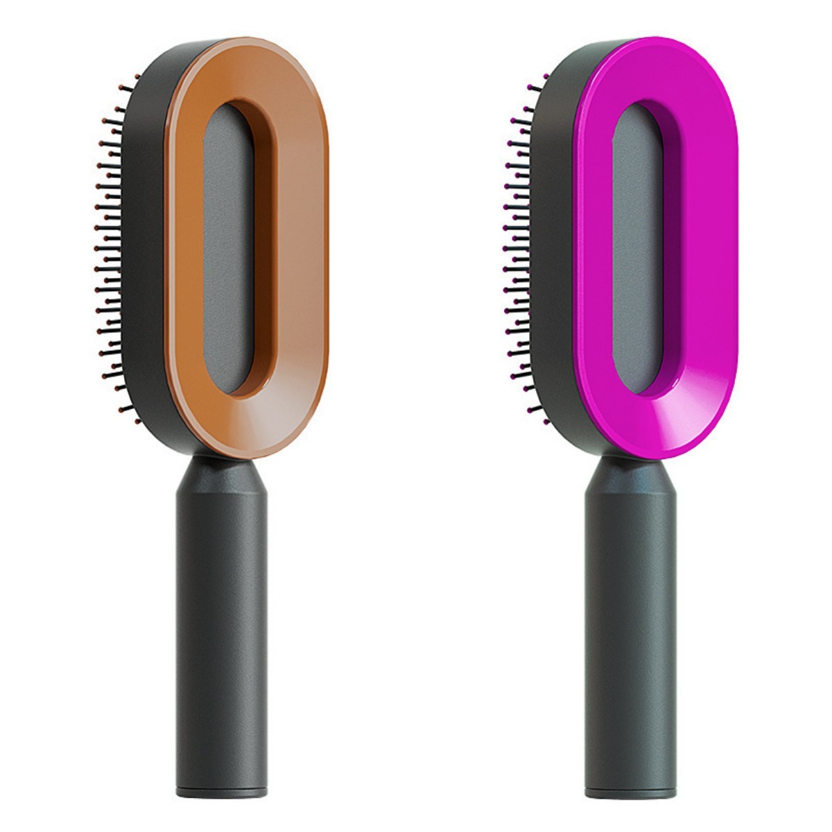 Self-Cleaning Hair Brush – Anti-Static, Scalp Massage & Easy Detangling
