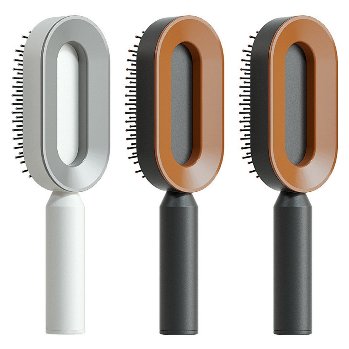 Self-Cleaning Hair Brush – Anti-Static, Scalp Massage & Easy Detangling