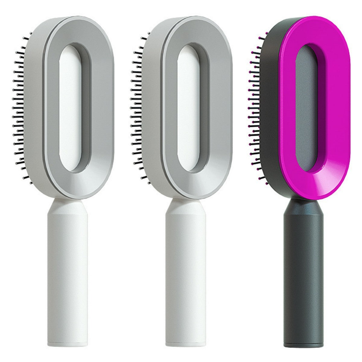 Self-Cleaning Hair Brush – Anti-Static, Scalp Massage & Easy Detangling
