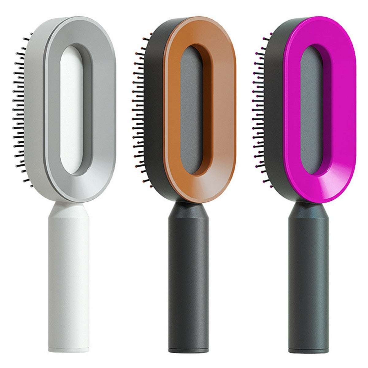 Self-Cleaning Hair Brush – Anti-Static, Scalp Massage & Easy Detangling