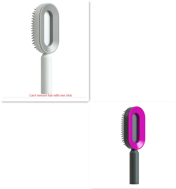 Self-Cleaning Hair Brush – Anti-Static, Scalp Massage & Easy Detangling