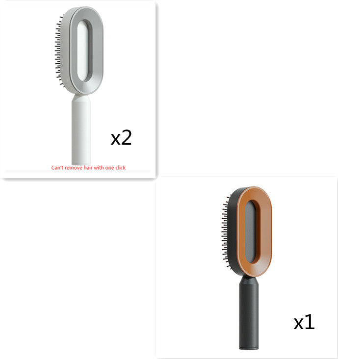 Self-Cleaning Hair Brush – Anti-Static, Scalp Massage & Easy Detangling