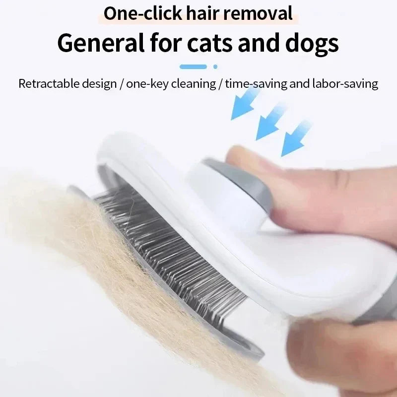 Self-Cleaning Pet Brush – Hair Remover & Grooming Tool for Dogs & Cats - The Little Market Shop