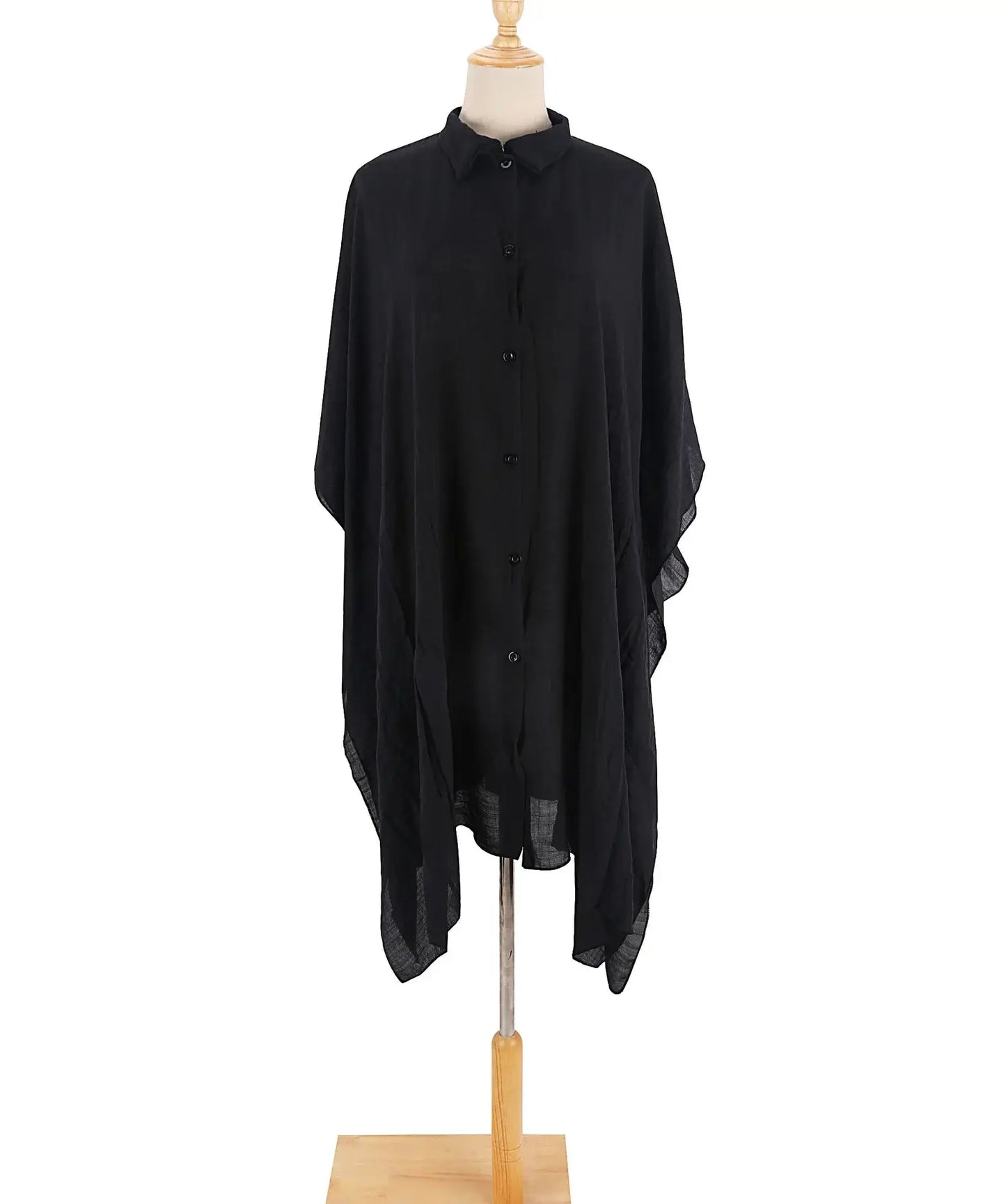 Stay Stylish and Comfortable at the Beach with Our Batwing Sleeve Beach Shirt Cover-Up - The Little Market Shop