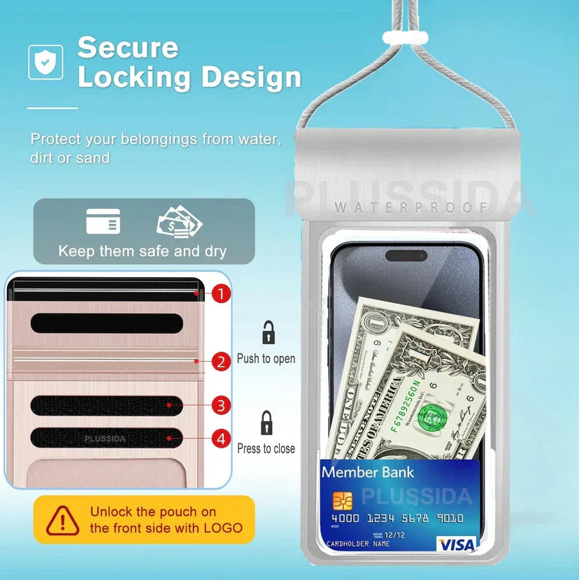 IPX8 Waterproof Phone Pouch – Universal Case for iPhone & Android - The Little Market Shop