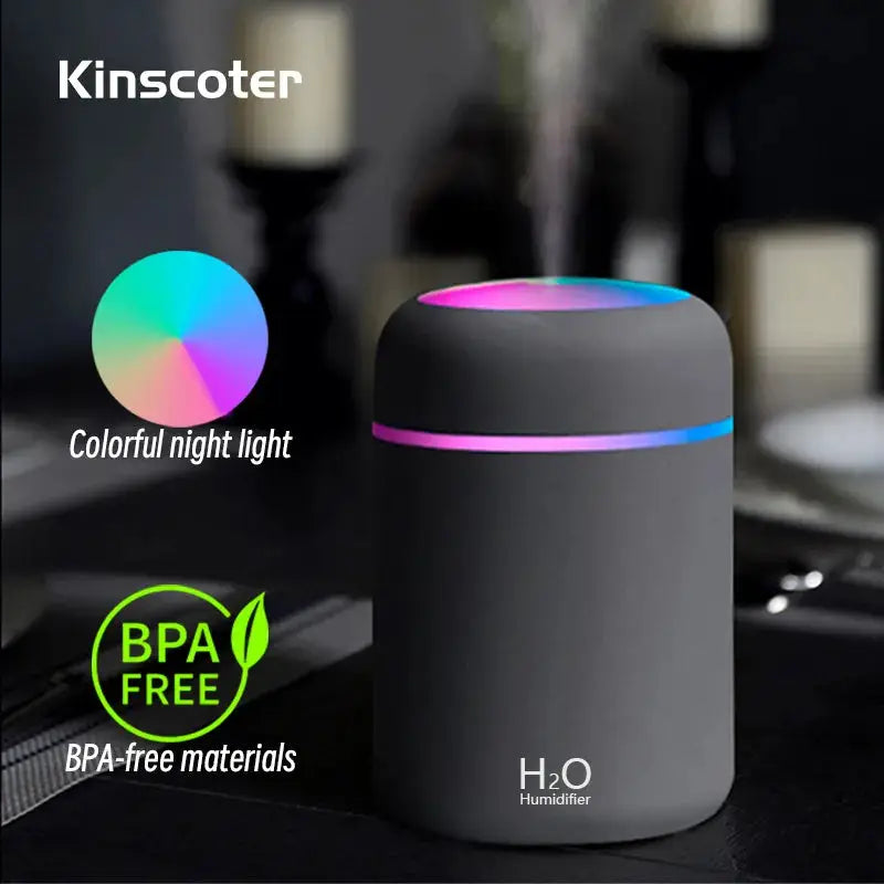 300ml Portable Mini USB Aroma Diffuser - Ideal for Bedroom, Home, Car & Office Atmosphere Enhancement! - The Little Market Shop
