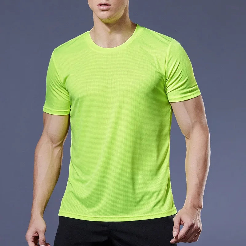 Men’s Breathable Quick-Dry Sports T-Shirt – Lightweight Short Sleeve Gym & Fitness Top - The Little Market Shop