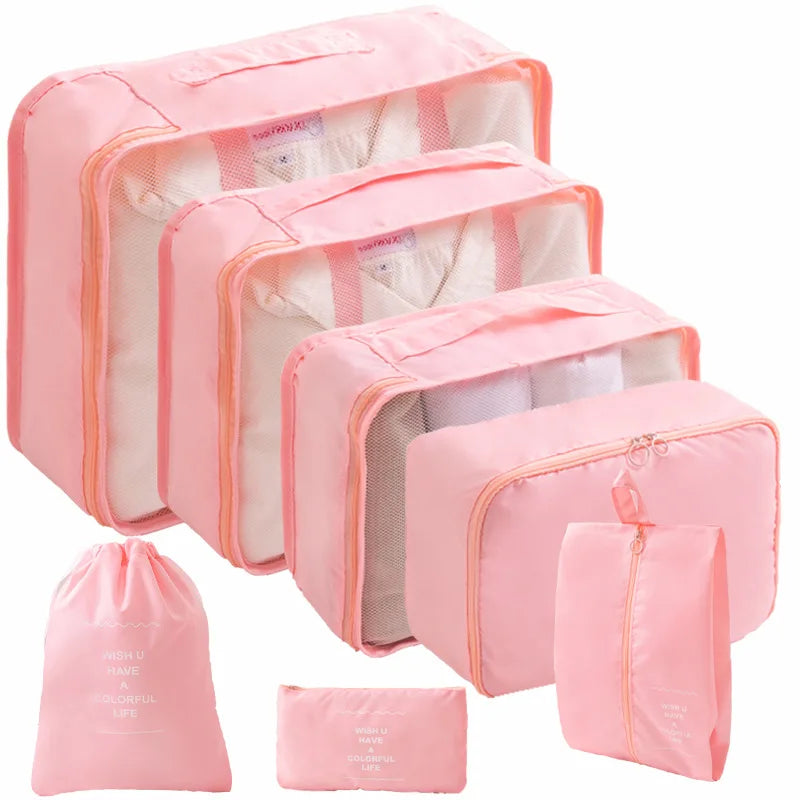 Travel Packing Cubes Set for an Organised Suitcase