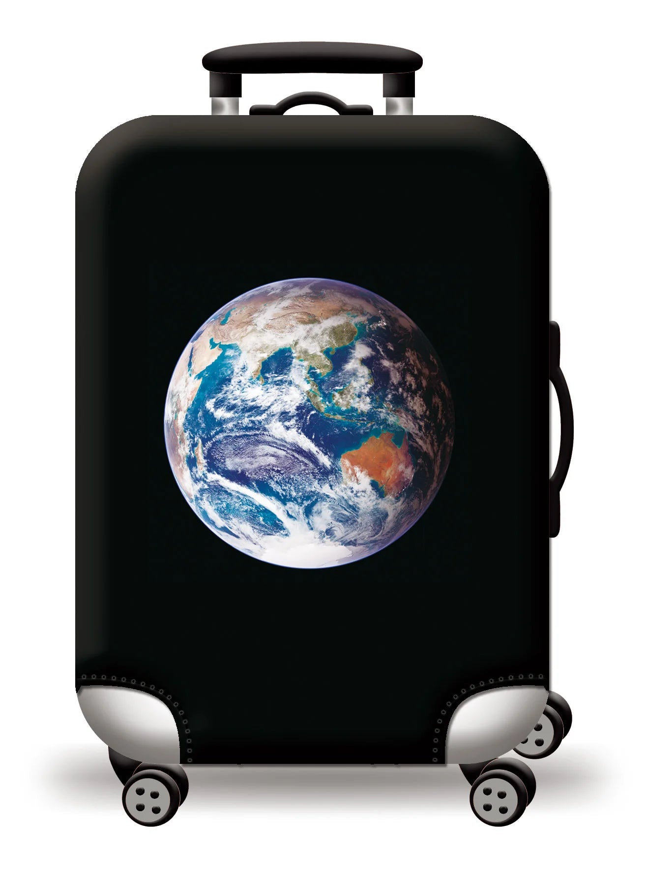 Protect Your Luggage in Style with Our Durable World Map Luggage Cover - The Little Market Shop